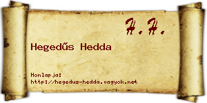 Hegedűs Hedda névjegykártya